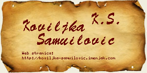 Koviljka Samuilović vizit kartica